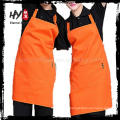 Good quality hot sale newest fashion canvas apron unisex two pockets kitchen solid apron